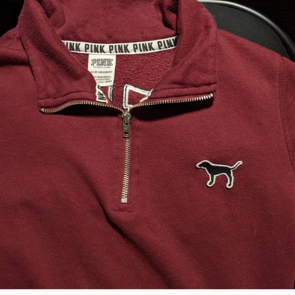 Quarter zip pink hoodie - Picture 3 of 3